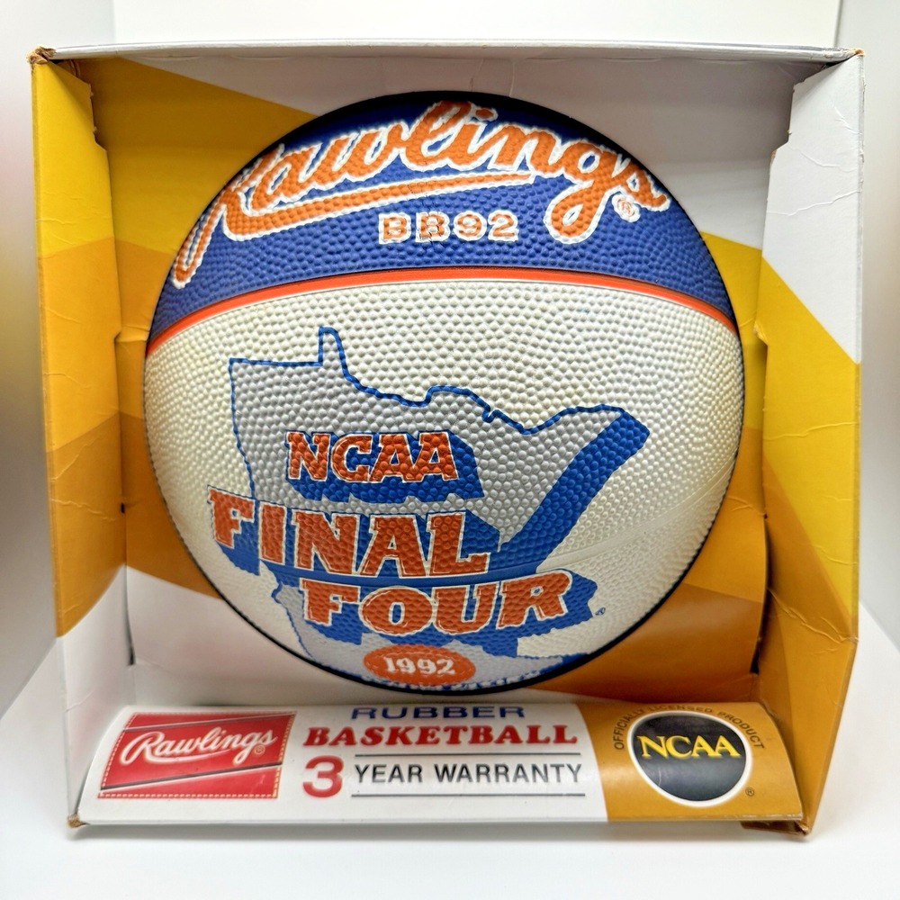Final Four 1992 NCAA Twin Cities Minnesota Rawlings Basketball With Box Vtg RARE